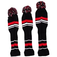 Los mejores  - CUTICATE 3Pcs Hybrid Golf Pom Pom Utility Club Head Cover Protector Rescue Headcovers